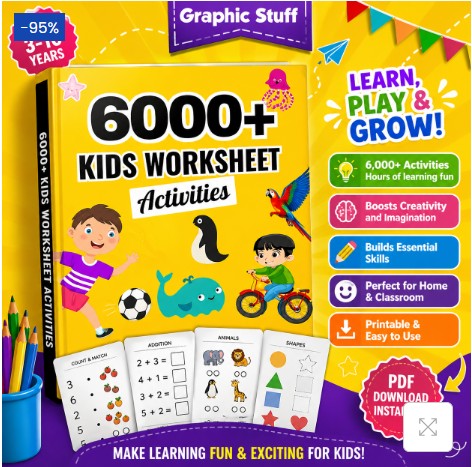 6000+ Kids Worksheets (Printable)