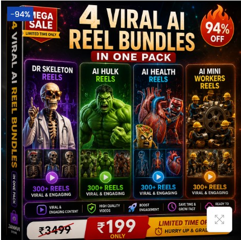 4 Viral AI Reel Bundles In One Pack